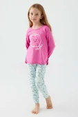 Roly Poly 3063 Pembe Pamuklu Kız Çocuk Pijama Takımı thumbnail 3