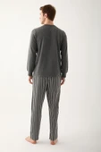 Arnetta Antrasit Renk Erkek Uzun Kollu Pijama Takımı thumbnail 5