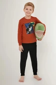 Roly Poly 3191 Turuncu Renk Erkek Çocuk Pijama Takımı thumbnail 1