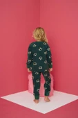 Pijamood 4163 Haki Polar Uzun Kollu Kız Çocuk Pijama Takımı - 2
