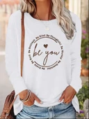 Kadın Uzun Kollu Bisiklet Yakabe Youdesenli Viskon Bluz thumbnail 1