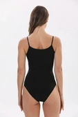 Yıldız 2054 Siyah Likralı İp Askılı Çıtçıtlı Kadın Body thumbnail 8
