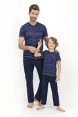 Arnetta İndigo Renk Erkek Çocuk Pijama Takımı - 1