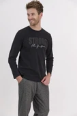 Arnetta Siyah Renk Erkek Battal Pijama Takımı - 3