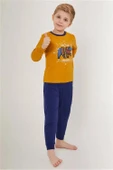 ROLY POLY UZUN KOLLU ERKEK ÇOCUK PİJAMA TAKIMI HARDAL thumbnail 3
