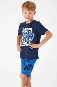 Roly Poly 3042 Lacivert Renk Baba Oğul Bermuda Pijama Takım - 4