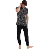 Roly Poly 2738 Siyah Renk Baba Oğul Pijama Takımı thumbnail 2