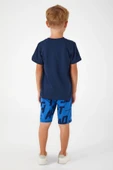 Roly Poly 3042 Lacivert Renk Baba Oğul Bermuda Pijama Takım - 5