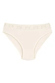 Yıldız 3523 Ekru Likralı Beli Dantelli Bikini Külot - 1