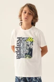 Kappa 331 Pamuklu Kısa Kollu Erkek Çocuk T-shirt Beyaz thumbnail 1