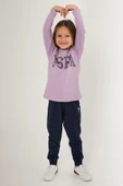 Us Polo 1602 Lila Renk Kız Çocuk Pijama Takımı - 1