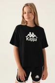Kappa 361 Pamuklu Kısa Kollu Kız Çocuk T-shirt SİYAH - 1