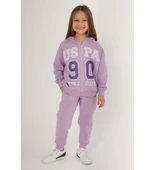 U.S Polo 1628 Lila Kız Garson Fermuarlı Pijama Takımı thumbnail 1