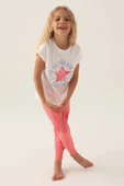 U.S Polo 1838 Pamuklu Kısa Kollu Kız Çocuk Pijama Takımı Beyaz thumbnail 3