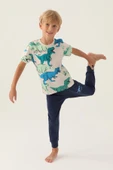 Roly Poly 3360 Pamuklu Kısa Kollu Erkek Garson Pijama Takımı İNDİGO - 3