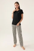 Arnetta 2895 Kısa Kollu Kadın Pijama Takımı SİYAH - 1