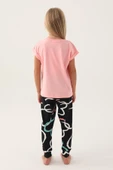 Roly Poly 3399 Pamuklu Anne Kız Kısa Kollu Kız Çocuk Pijama Takımı PEMBE thumbnail 4
