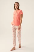 Arnetta 2891 Pamuklu Kısa Kollu Patlı Kadın Pijama Takımı SOMON thumbnail 1