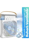 Taşınabilir Işıklı 5 Spreyli Vantilatör Buzlu Buharlı Vantilatör Mini Fan Nemlendirici - 1