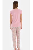 Eros 33510 Pamuklu Kısa Kollu V Yaka Kadın Pijama Takımı PEMBE thumbnail 2