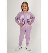 U.S Polo 1628 Lila Kız Garson Fermuarlı Pijama Takımı thumbnail 3