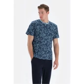 Eros 33050 Pamuklu Erkek Kısa Kollu Pijama Takımı MAVİ - 1