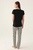 Arnetta 2895 Kısa Kollu Kadın Pijama Takımı SİYAH - 4