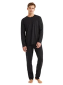 Blackspade 40570 Modal Uzun Kollu Erkek Pijama Takımı SİYAH - 1