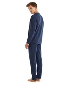 Blackspade 40584 Uzun Kollu Patlı Erkek Pijama Takımı LACİVERT - 2