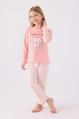 Roly Poly 3479 Kadife Anne Kız Uzun Kollu Kız Çocuk Garson Pijama Takımı PEMBE - 2