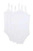 3 Adet İp Askılı Kadın Çıtçıtlı Body Beyaz thumbnail 1