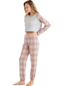 Blackspade Kadın Pijama Takımı 60492 - Gri Melanj GRİ thumbnail 3