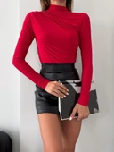 Kadın Uzun Kollu Omuz Büzgü Detay Vanezia Kumaş Bluz thumbnail 4