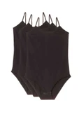 3 Adet İp Askılı Kadın Çıtçıtlı Body Siyah thumbnail 1