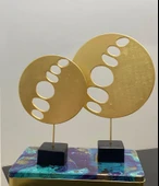 2 Li Halka Takım Biblo Heykel Özel Tasarım Obje thumbnail 6