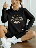 Kadın Uzun Kollu Bisiklet Yaka Viskon Iki Iplik Bluz thumbnail 1