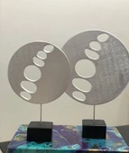 2 Li Halka Takım Biblo Heykel Özel Tasarım Obje thumbnail 4