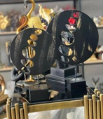 2 Li Halka Takım Biblo Heykel Özel Tasarım Obje thumbnail 11