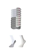 Gri ve Beyaz Kadın Babet Çorap 9 çift thumbnail 1