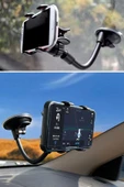 BUFFER® Akrobat Cama Sabitlenen Güçlü Vakumlu 360 Derece Dönen Tüm Modellere Uyan Oto Telefon Tutucu - 7
