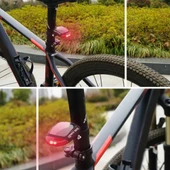 BUFFER® LED Güneş Enerjisi ile Şarj Edilebilir Bisiklet Kuyruk Lambası Solar Bisiklet Lambası thumbnail 3