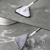 BUFFER® Teleskopik Saplı 150 cm Üçgen Mop Cam Duvar Tavan Fayans Parke Temizleyici Mop thumbnail 2