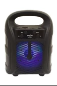 Tutmalı Mini Hoparlör Işıklı Taşınabilir Bluetooth Wireless Radyolu Sd Kart ve USB Girişli Hoparlör thumbnail 5