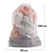 BUFFER® Büyük Boy File Çamaşır Torbası 80x100 cm | Hassas Yıkama Filesi | Yorgan, Perde, Nevresim Yıkama Torbası thumbnail 3