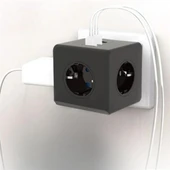 BUFFER® Isıya Dayanıklı Termal Akım Korumalı ve Çocuk Korumalı 3 Priz Girişli 3 USB Girişli Küp Priz thumbnail 1