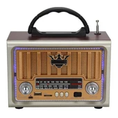 BUFFER® Taşınabilir Klasik AM/FM/SW  Retro Nostaljik Radyo - 1