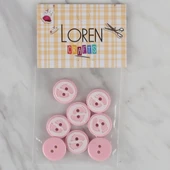 Loren Crafts pembe 8 li ayak izi düğme - 435 thumbnail 1