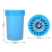 BUFFER® Silikon Jel Fırçalı Kedi Köpek Pati Ayak Yıkama Temizleme Kovası (Küçük) - 3