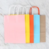 Loren 18x8x24 cm Sarı Kraft Çanta thumbnail 2