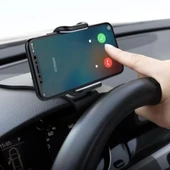 BUFFER® Araç İçi Konsola Takılan Döner Başlıklı Telefon Kıskacı Telefon Tutucu - 2